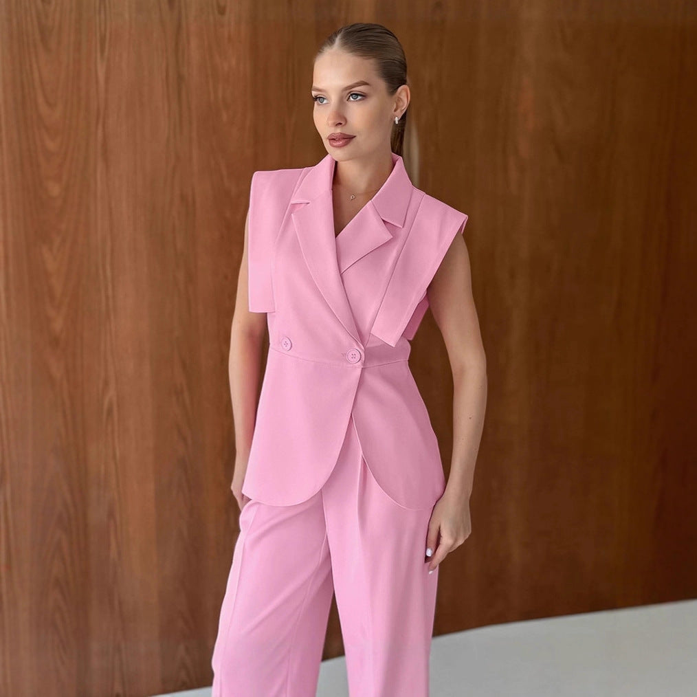 Sofia Geklede Gilet & Pantalon Set