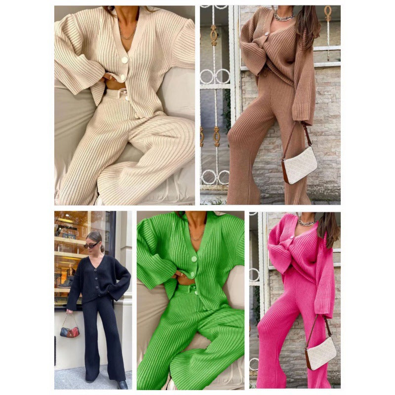 Noelle Gebreide Vest Set