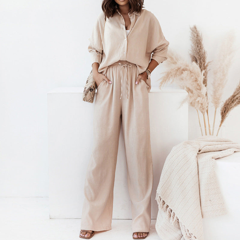 Elise Lange Mouwen Wijde Pijpen Set