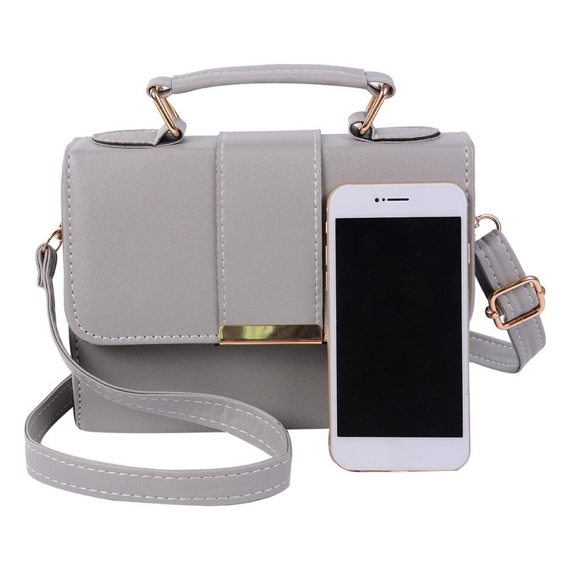 Damesmode PU Lederen Schouder Kleine Klep Crossbody Handtassen Top Handvat Tote Boodschappentassen