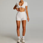 Sportpak met hoge taille en gekruiste bandjes voor dames