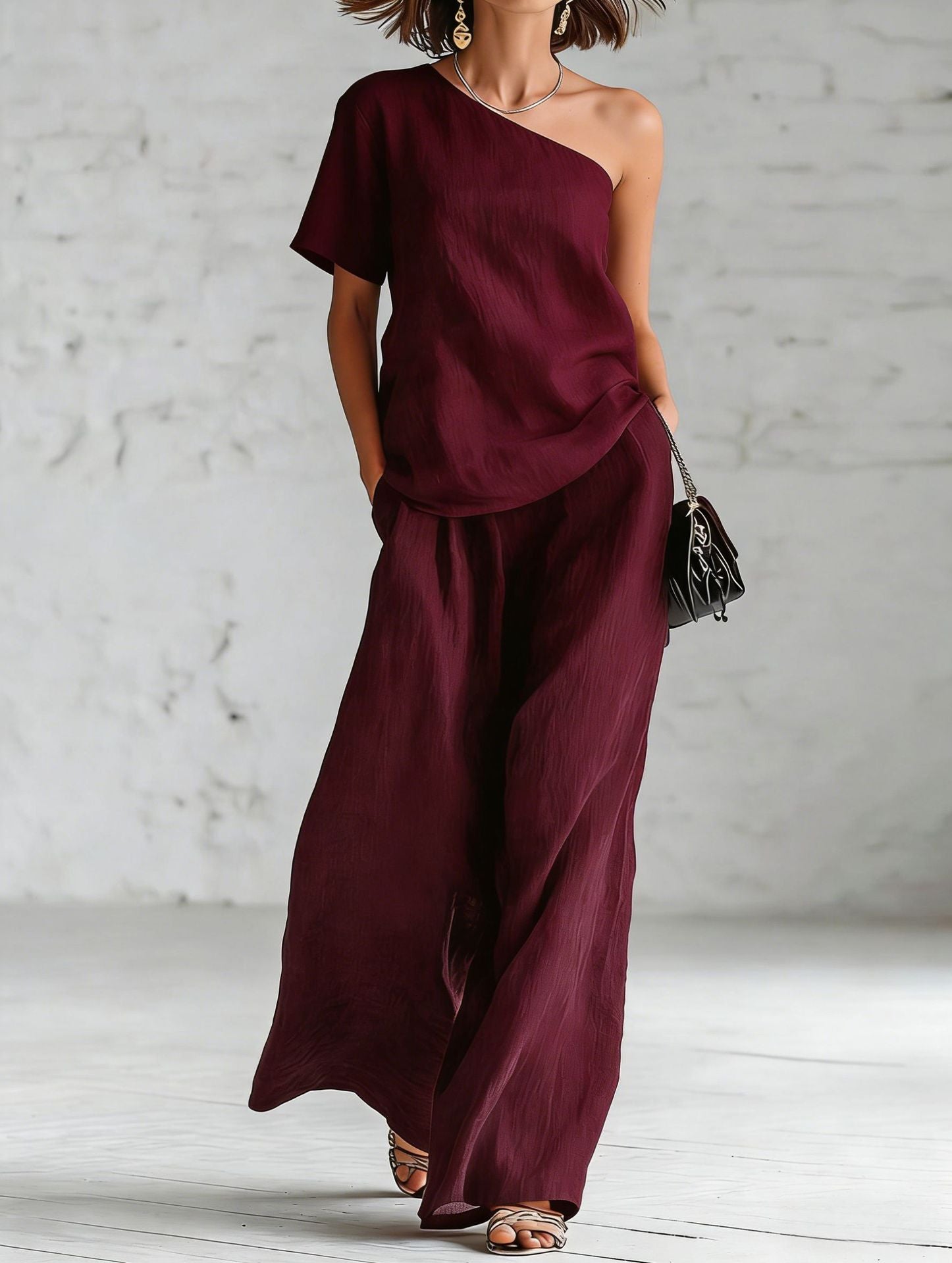 Amara Off-Shoulder Broekpak