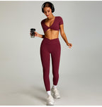 Sportpak met hoge taille en gekruiste bandjes voor dames