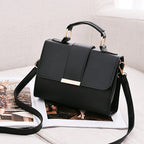 Damesmode PU Lederen Schouder Kleine Klep Crossbody Handtassen Top Handvat Tote Boodschappentassen