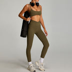 Sportpak met hoge taille en gekruiste bandjes voor dames