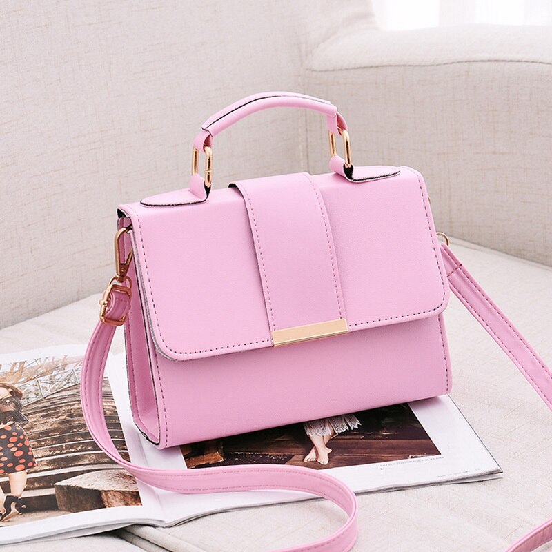 Damesmode PU Lederen Schouder Kleine Klep Crossbody Handtassen Top Handvat Tote Boodschappentassen
