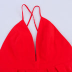 Street fashion veelzijdige, eenvoudige backless jurk voor dames