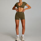Sportpak met hoge taille en gekruiste bandjes voor dames