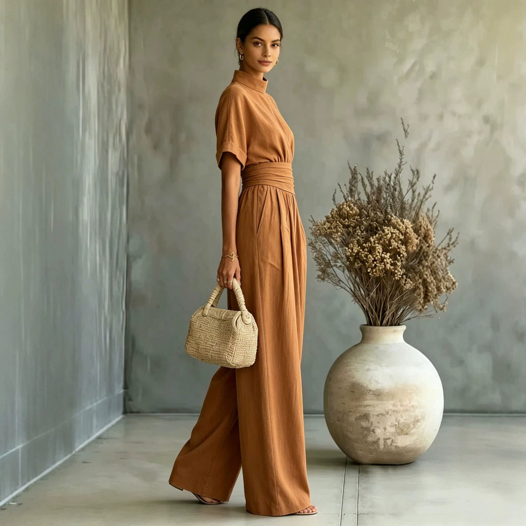 Celine jumpsuit met wijde pijpen