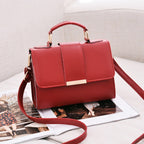 Damesmode PU Lederen Schouder Kleine Klep Crossbody Handtassen Top Handvat Tote Boodschappentassen