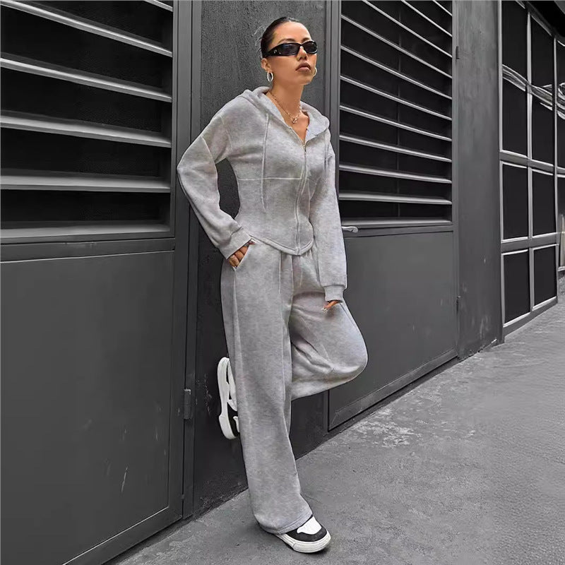 Zara Zip-Up Wide-Leg Set