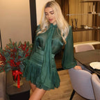 Strikbandjes Top Hoge Taille Ruches Midi Rok Set