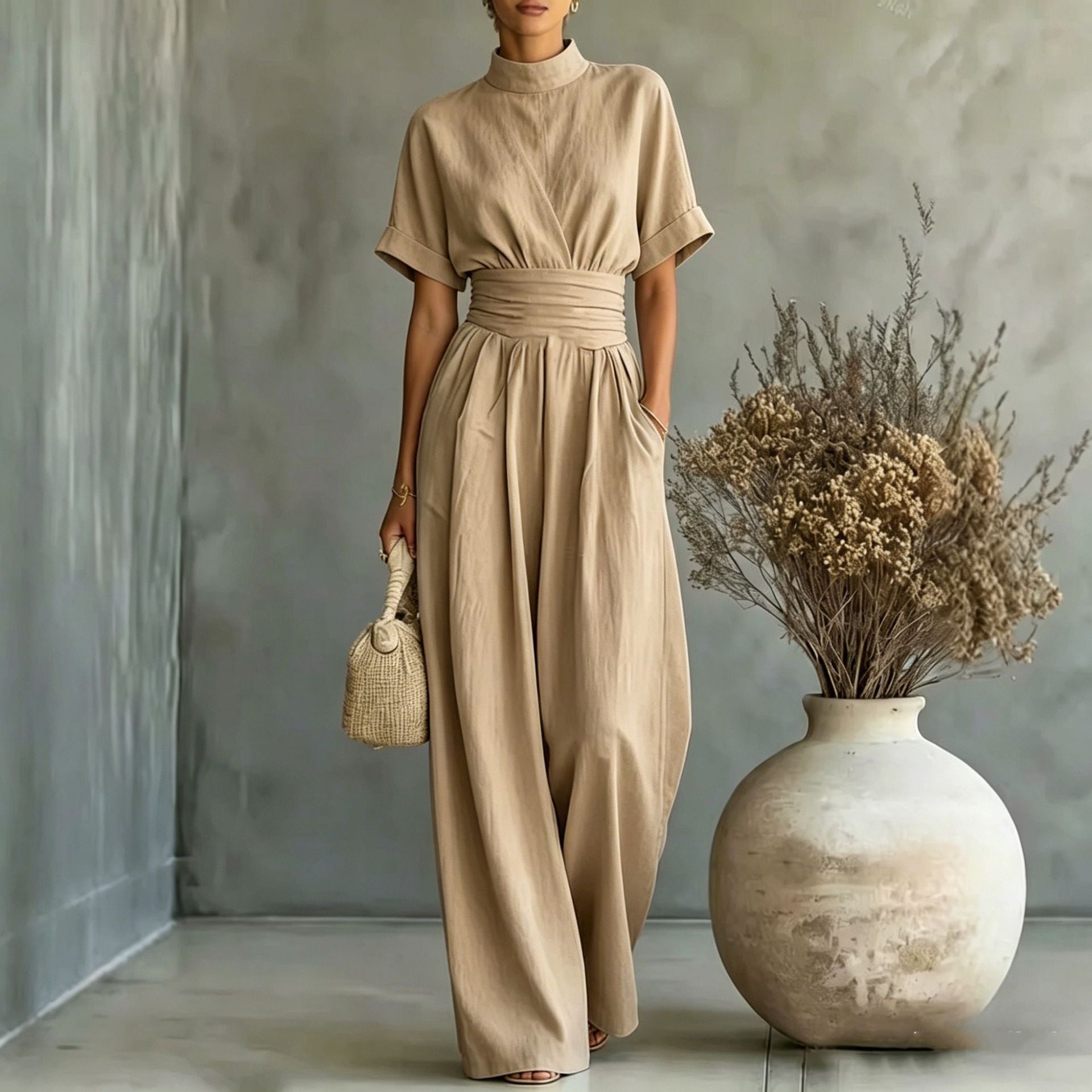 Celine jumpsuit met wijde pijpen