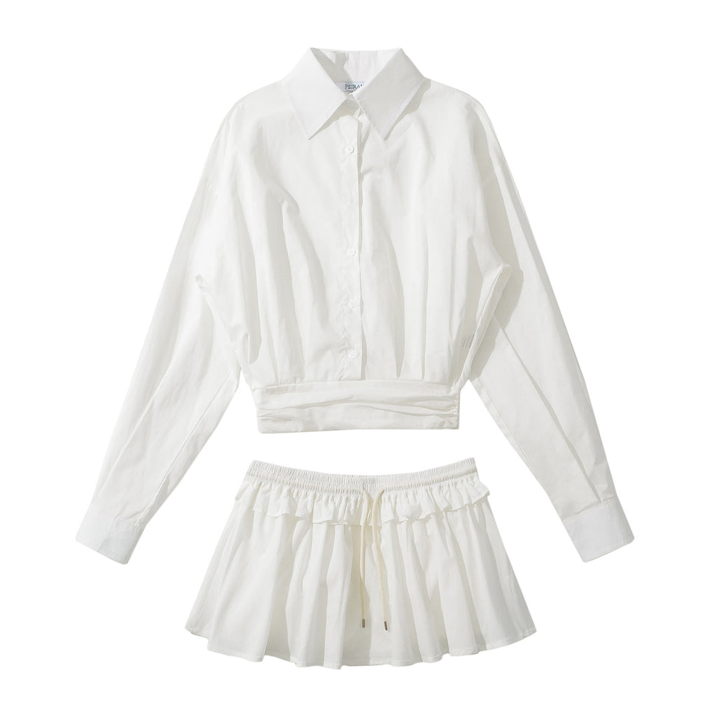 Modieuze Casual Jas + Rok Set voor Dames