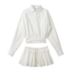 Modieuze Casual Jas + Rok Set voor Dames