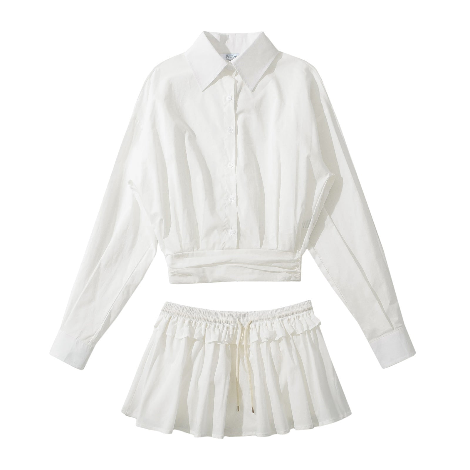 Modieuze Casual Jas + Rok Set voor Dames