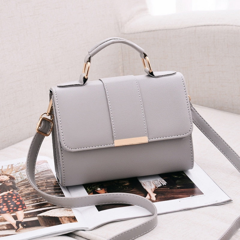 Damesmode PU Lederen Schouder Kleine Klep Crossbody Handtassen Top Handvat Tote Boodschappentassen