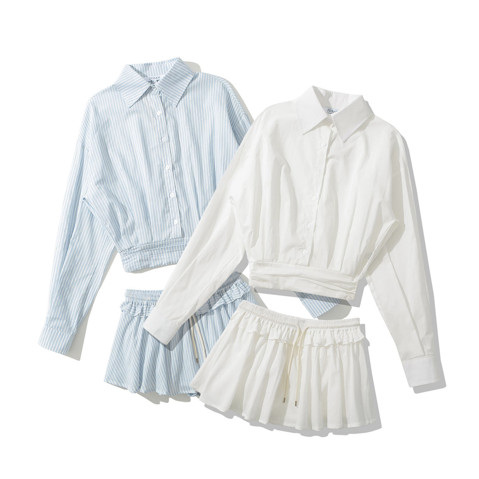 Modieuze Casual Jas + Rok Set voor Dames
