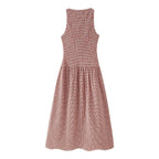 Elegante Geruite Jurk Eenvoudige Jurk voor Dames