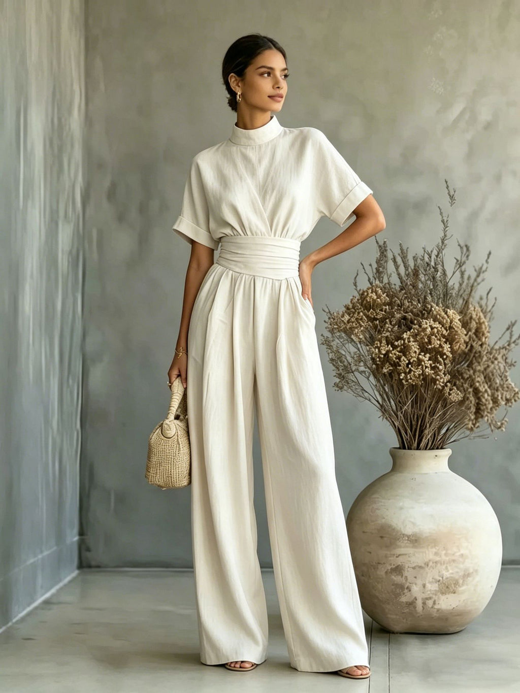 Celine jumpsuit met wijde pijpen