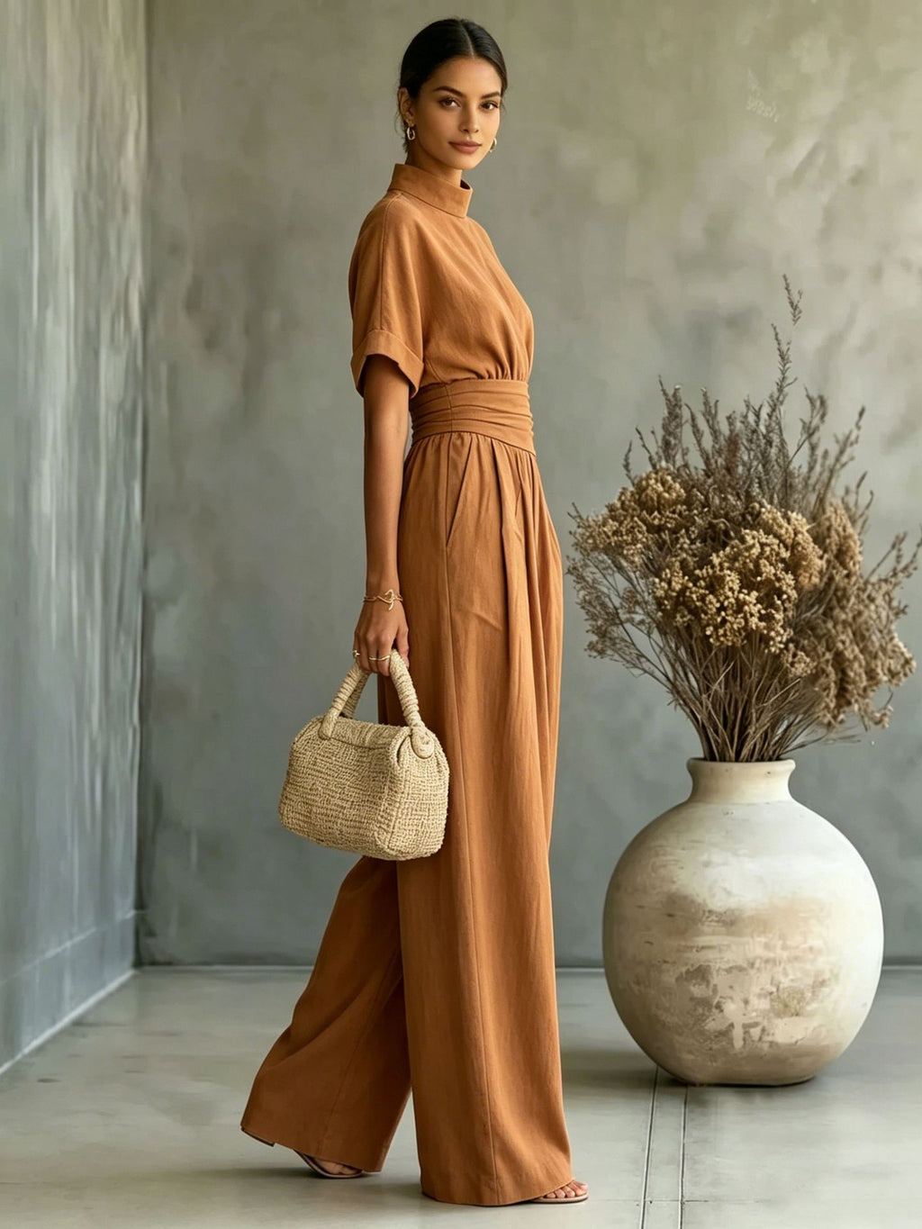 Celine jumpsuit met wijde pijpen