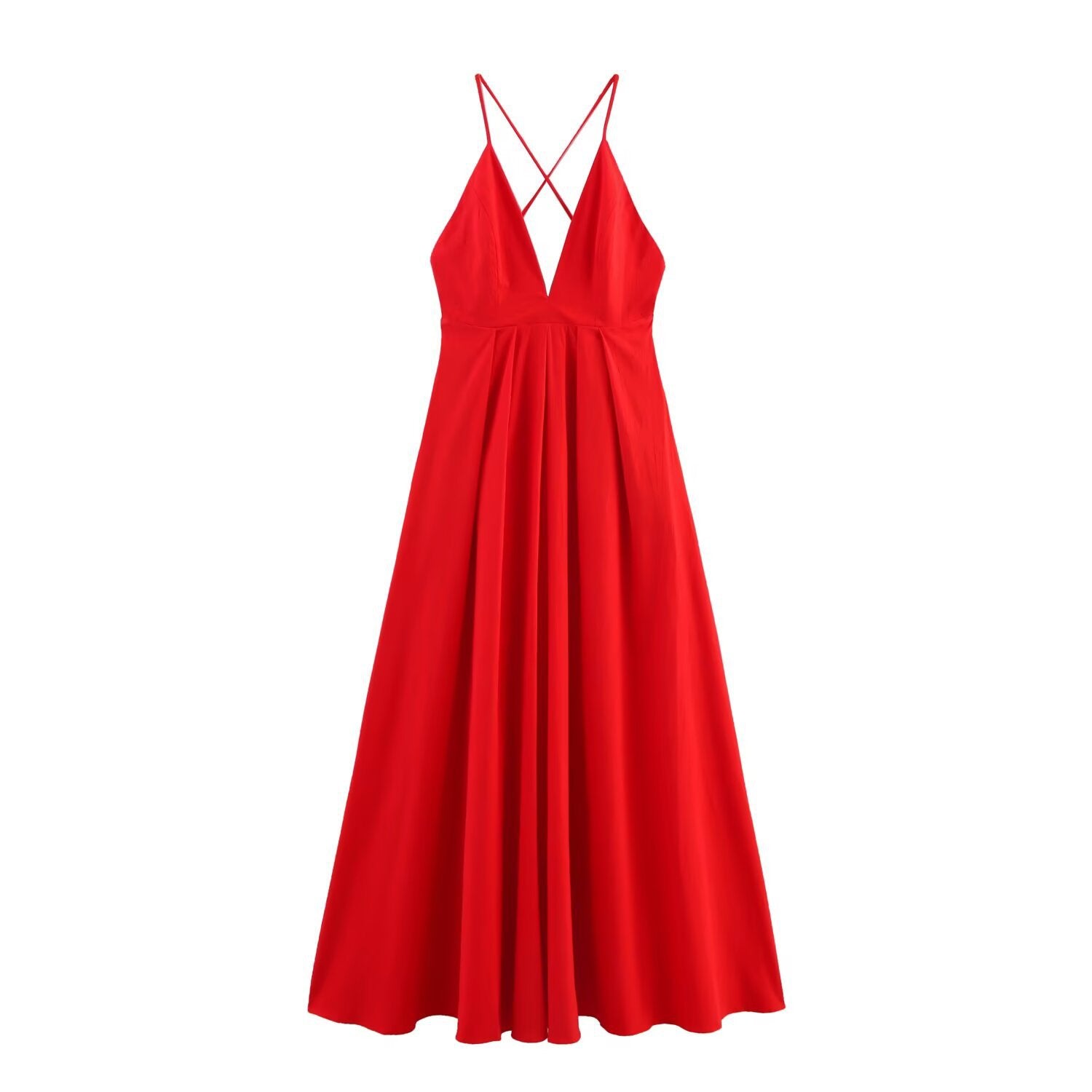 Street fashion veelzijdige, eenvoudige backless jurk voor dames