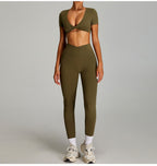 Sportpak met hoge taille en gekruiste bandjes voor dames