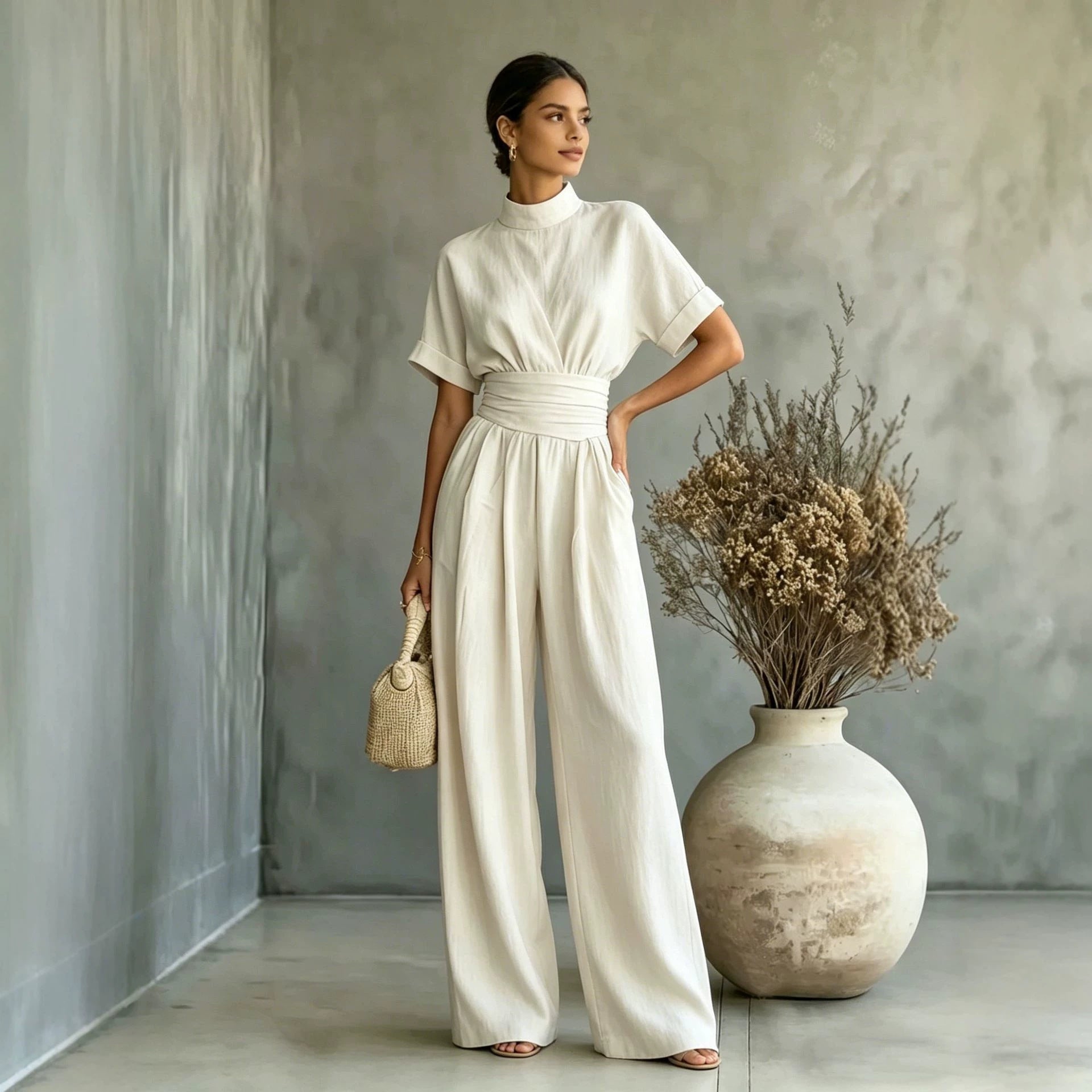 Celine jumpsuit met wijde pijpen