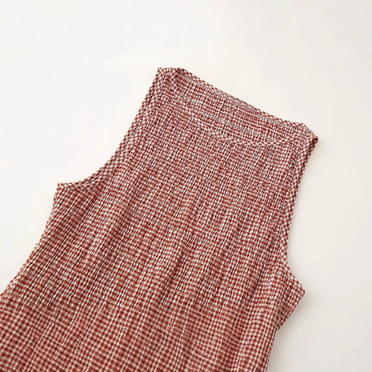 Elegante Geruite Jurk Eenvoudige Jurk voor Dames