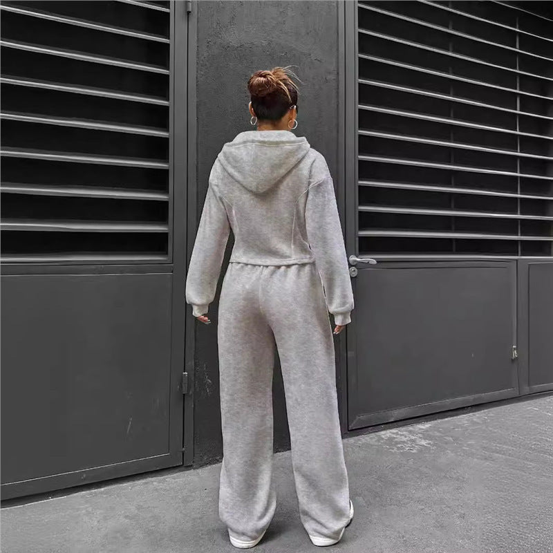Zara Zip-Up Wide-Leg Set