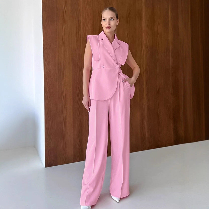Sofia Geklede Gilet & Pantalon Set