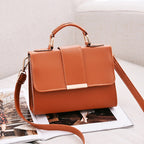 Damesmode PU Lederen Schouder Kleine Klep Crossbody Handtassen Top Handvat Tote Boodschappentassen